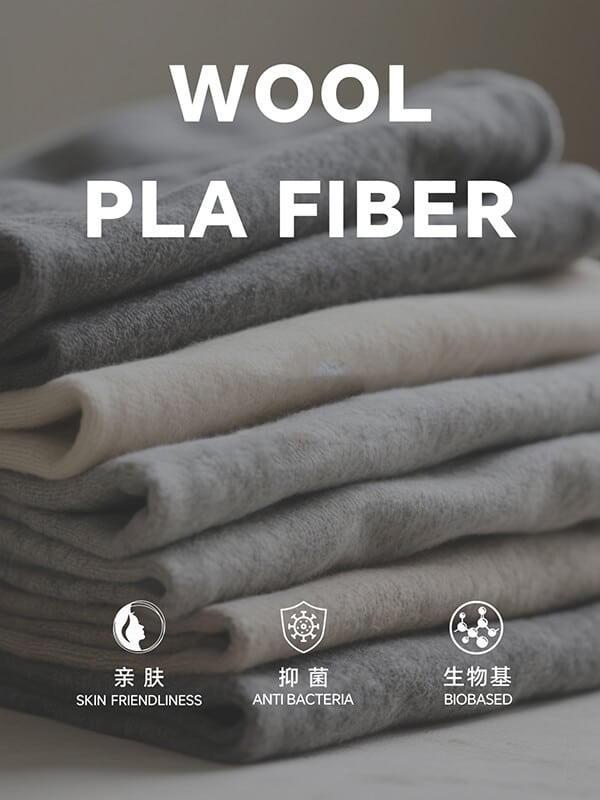 Wool blend with PLA Fiber